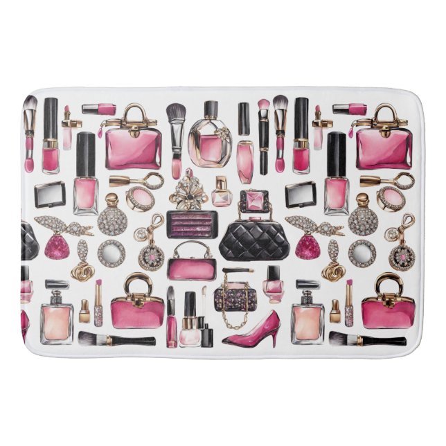 Tapis De Bain Brosses de maquillage de cosmétiques Nailpolish Ba (Devant)
