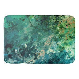 Tapis De Bain Bruit vert Abstrait