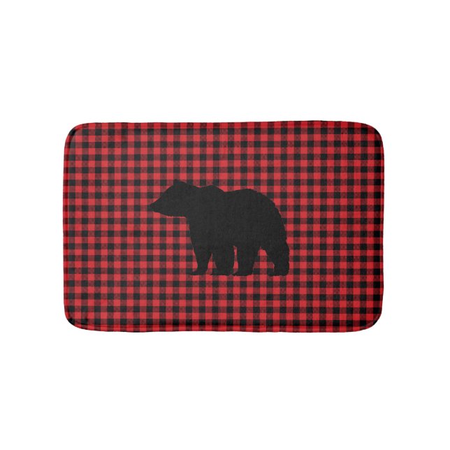 Tapis De Bain Buffle d'ours noir Chèque de bain Mat (Devant)