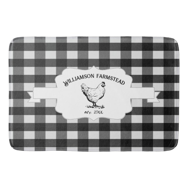 Tapis De Bain Buffle noir Plaid Farm Poulet Bain de Mat (Devant)
