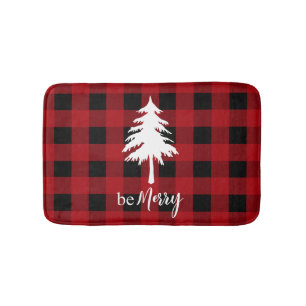 Tapis De Bain Buffle noir rouge Plaid À feuillage persistant Tre