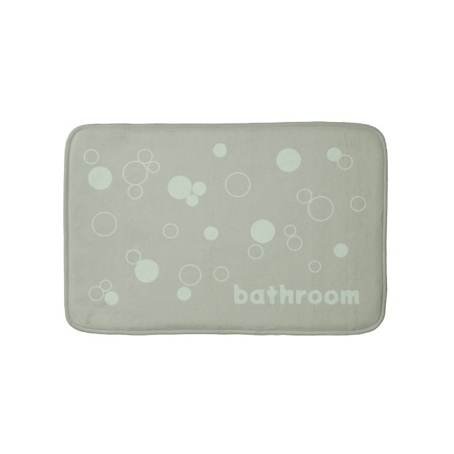 Tapis De Bain bulles argent sauge vert (Devant)