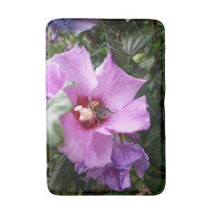 Tapis De Bain Bumblebebe sur la fleur d'Hibiscus