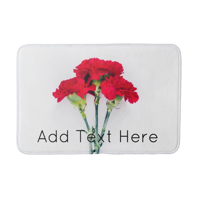 Tapis De Bain Bundle of Red Carnation Flowers (Devant)