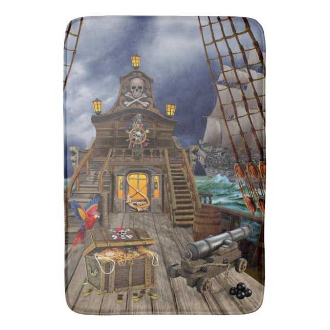 TAPIS DE BAIN BUTIN DE PIRATE VOLÉ (devant Vertical)