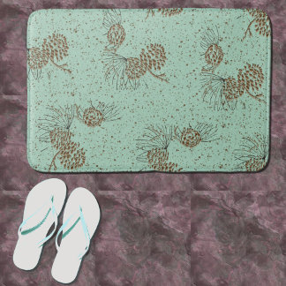 Tapis De Bain Cabane Cônes de Pin
