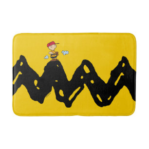 Tapis De Bain cacahuètes   Charlie Baseball Brown