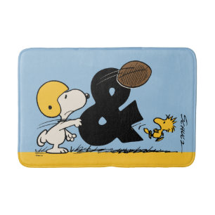 Tapis De Bain cacahuètes   Football Snoopy & Woodstock