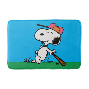 Tapis De Bain cacahuètes   Snoopy at Bat
