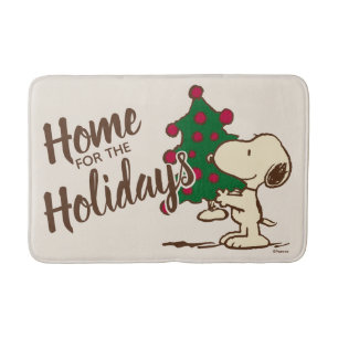 Tapis De Bain cacahuètes   Snoopy Christmas Tree