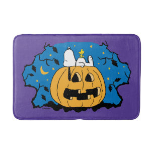 Tapis De Bain cacahuètes   Snoopy et Woodstock Jack-O-Lantern