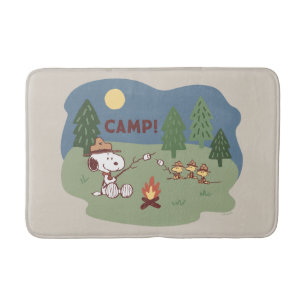 Tapis De Bain cacahuètes   Snoopy & Woodstock au feu de camp