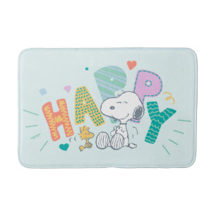 Tapis De Bain cacahuètes   Snoopy & Woodstock Happy
