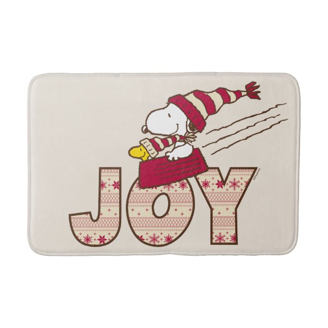 Tapis De Bain cacahuètes | Snoopy & Woodstock Joy Sled Ride (Devant)