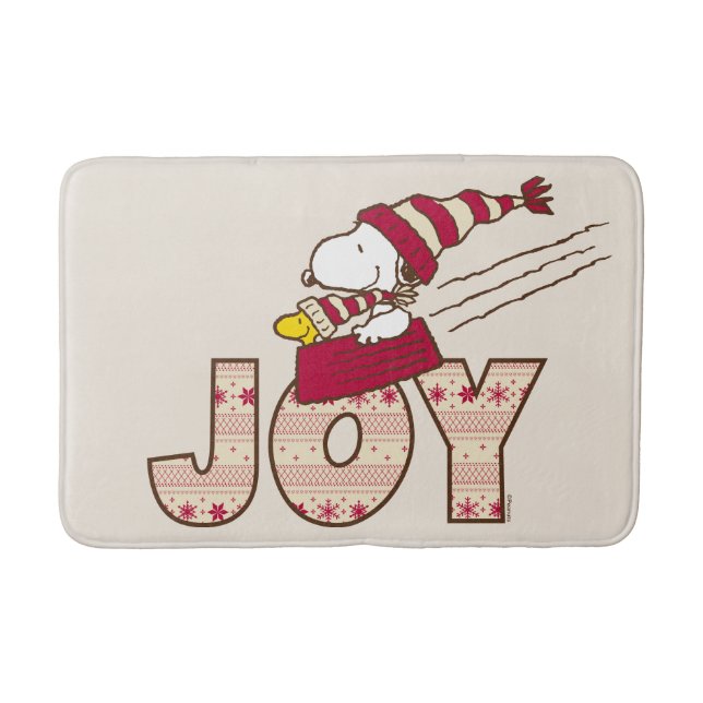 Tapis De Bain cacahuètes | Snoopy & Woodstock Joy Sled Ride (Devant)