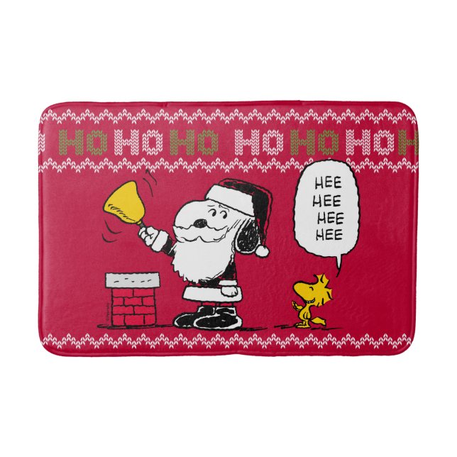 Tapis De Bain cacahuètes | Snoopy & Woodstock Père Noël Bell Rin (Devant)