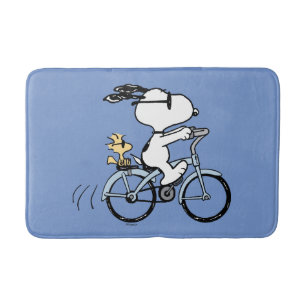 Tapis De Bain cacahuètes   Vélo Snoopy & Woodstock