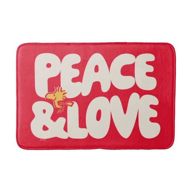 Tapis De Bain cacahuètes | Woodstock Peace & Love (Devant)