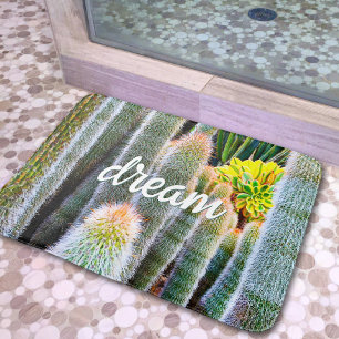 Tapis De Bain Cactus succulent photographie rêve citation script