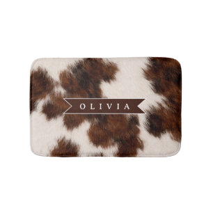 Tapis De Bain Cadeau personnalisé de style western cowgirl avec