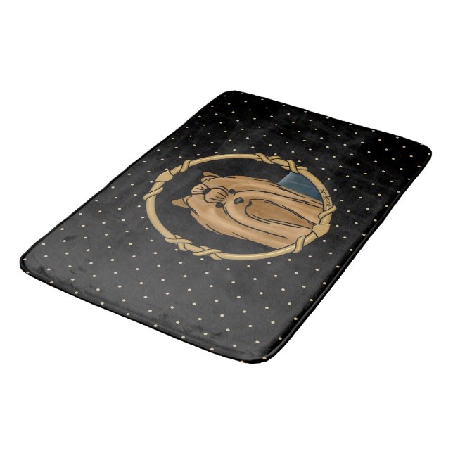 Tapis De Bain Cadre Fraichissant Yorkshire Terrier Yorkie Portra (Angle)
