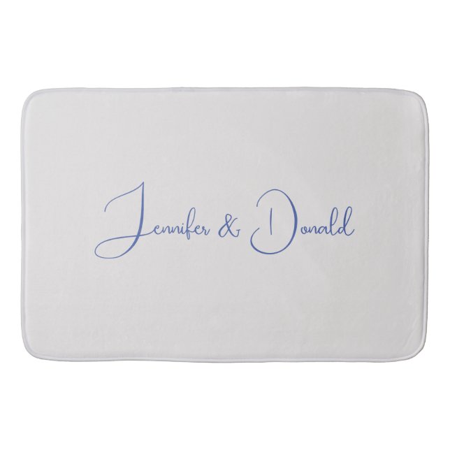 Tapis De Bain Calligraphie tendance écriture classique simple pe (Devant)