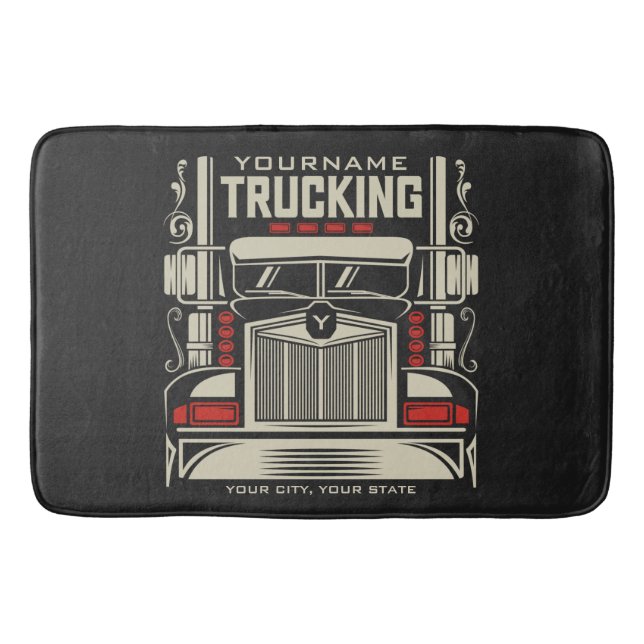 Tapis De Bain Camion personnalisé 18 Routeur BIG RIG Trucker (Devant)