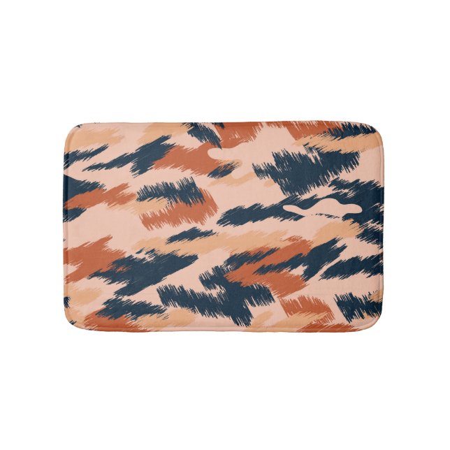 Tapis De Bain Camouflage Abstrait : Papier peint Vintage sans co (Devant)