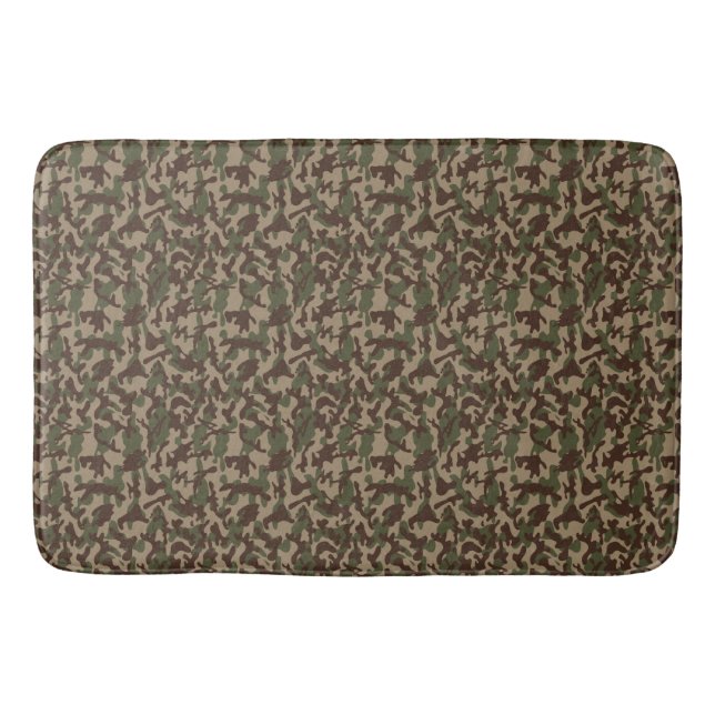 Tapis De Bain Camouflage en bois profond (Devant)