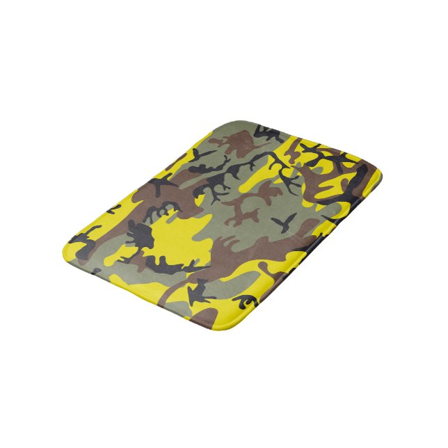 Tapis De Bain Camouflage jaune et Brown, Militaire, Armée (Angle)