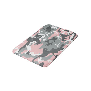 Tapis De Bain Camouflage rose et gris, Militaire, Armée