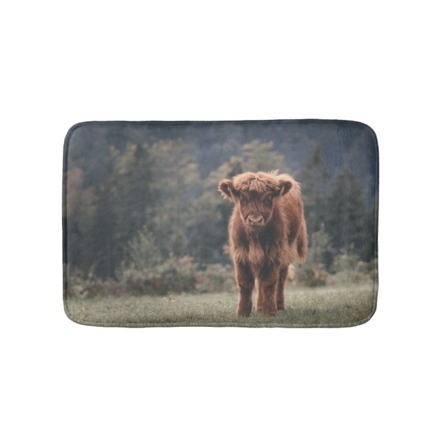 Tapis De Bain Campagne d'herbe d'automne de la vache de haute-te (Devant)