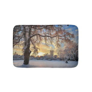 Tapis De Bain Campagne D'Hiver En Lettonie
