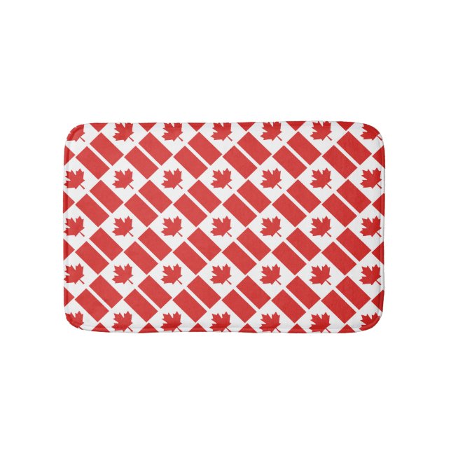 Tapis De Bain CANADA DRAPEAU Patriotique Géométrique Moderne Can (Devant)