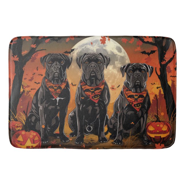 Tapis De Bain Canne Corso Halloween Éffrayant (Devant)