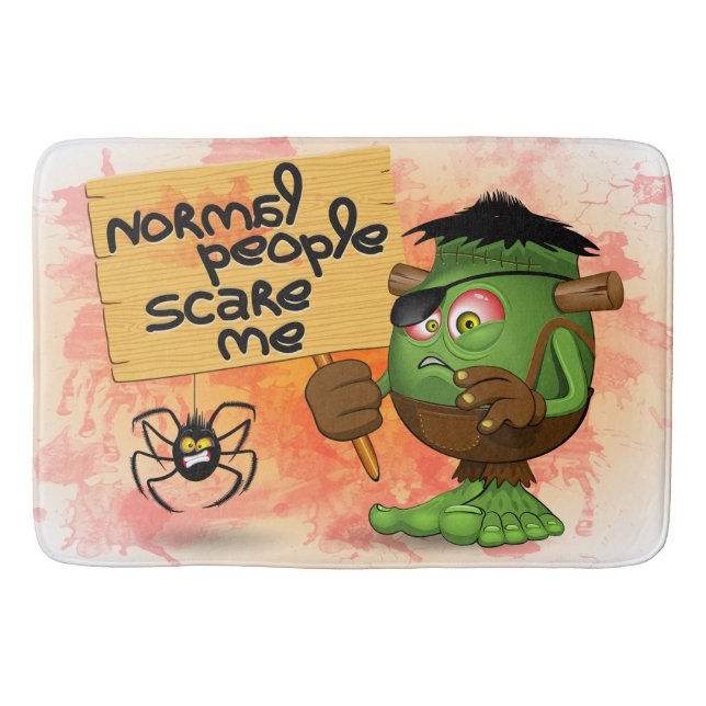 Tapis De Bain Caractère Frankenstein de 'Normal People Scare Me' (Devant)