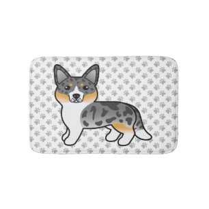 Tapis De Bain Cardigan bleu Merle Cardigan Welsh Corgi Cartog Ch