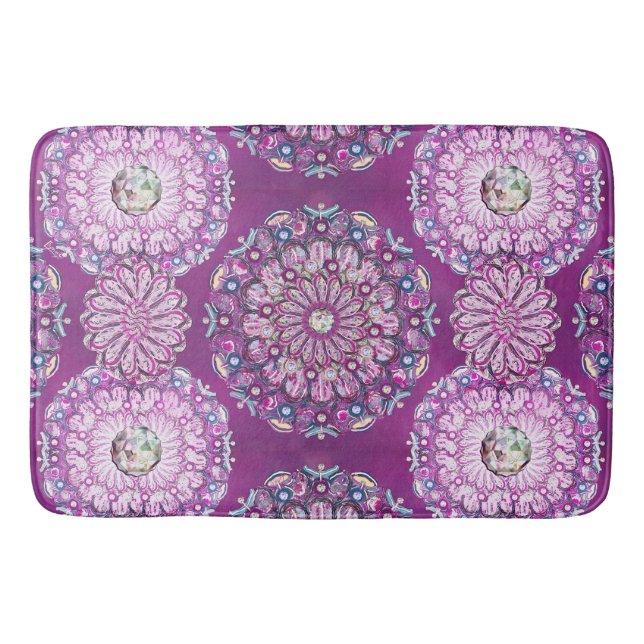 Tapis De Bain Cardinal rouge Rosace (Devant)
