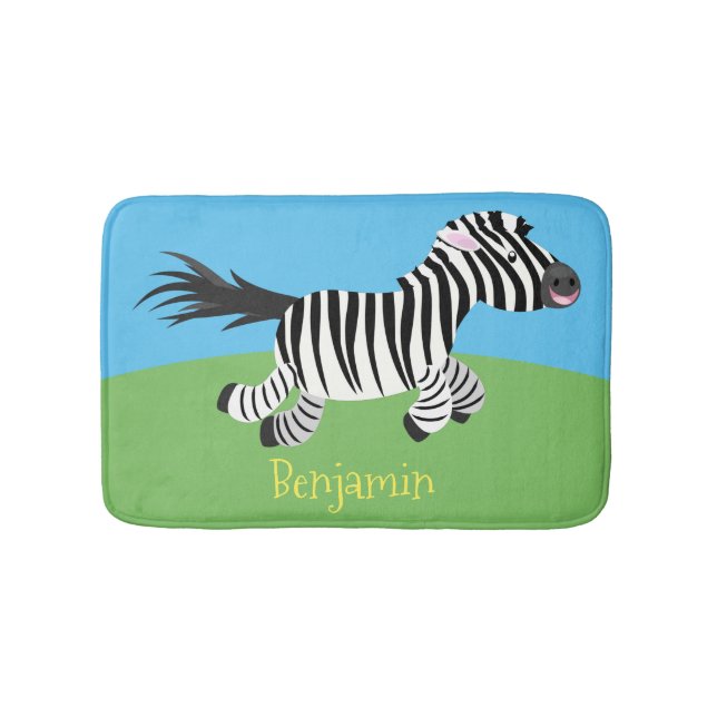 Tapis De Bain Caricature amusante de zèbre (Devant)