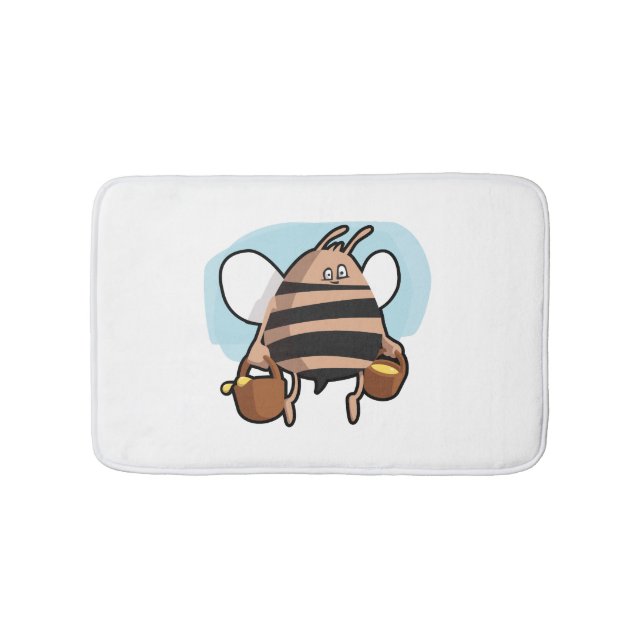 Tapis De Bain Caricature d'abeille (Devant)
