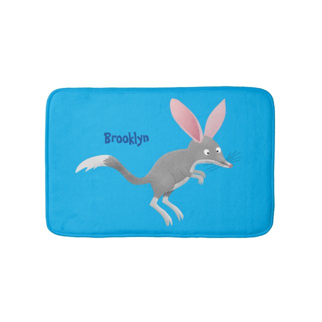 Tapis De Bain Caricature de bilby australien très heureuse (Devant)