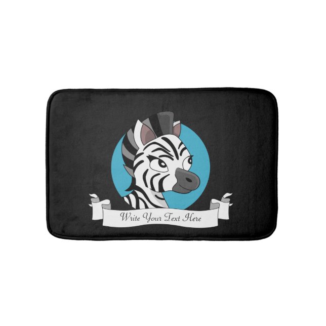 Tapis De Bain Caricature de Cute zebra (Devant)