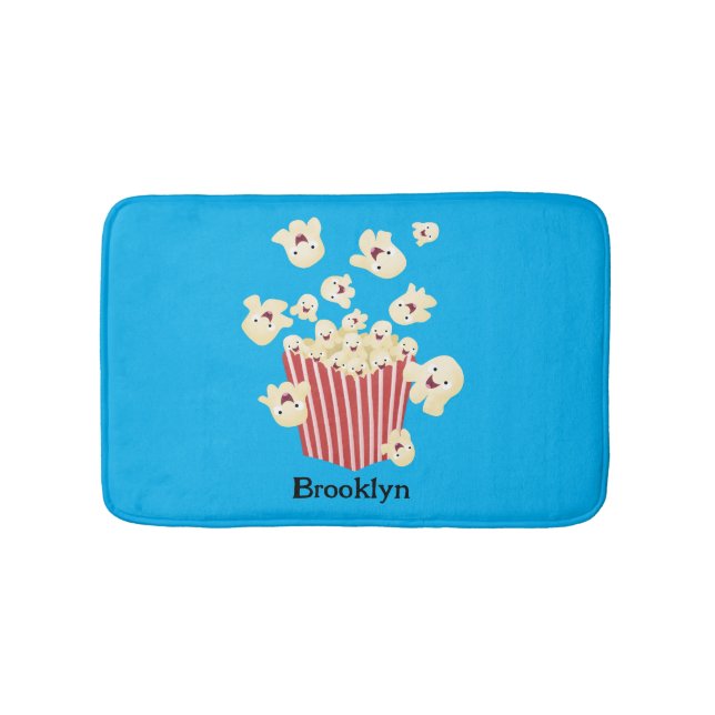 Tapis De Bain Caricature de pop-corn drôles (Devant)