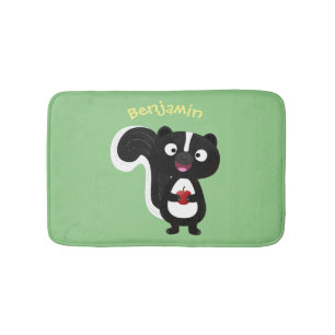 Tapis De Bain Caricature de skunk jote happy