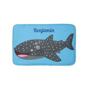 Tapis De Bain Caricature joli requin baleine joyeux