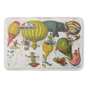 Tapis De Bain Caricature politique italienne vintage sur ballon