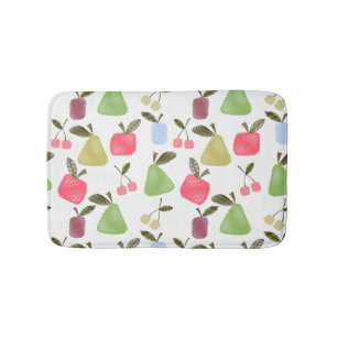 Tapis De Bain Caricature sans joint rayé fruits pomme poires che