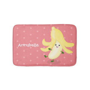 Tapis De Bain Caricature sur la banane de Cute kawaii