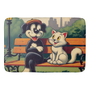 Tapis De Bain Caricature vintage pour chien/chat