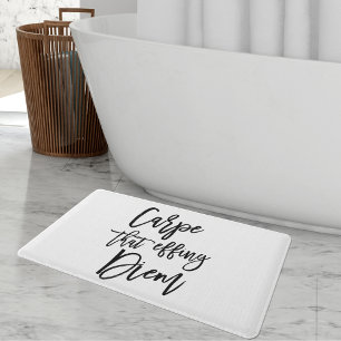 Tapis De Bain Carpe Ce Effet Diem Hand Citation Lettrée